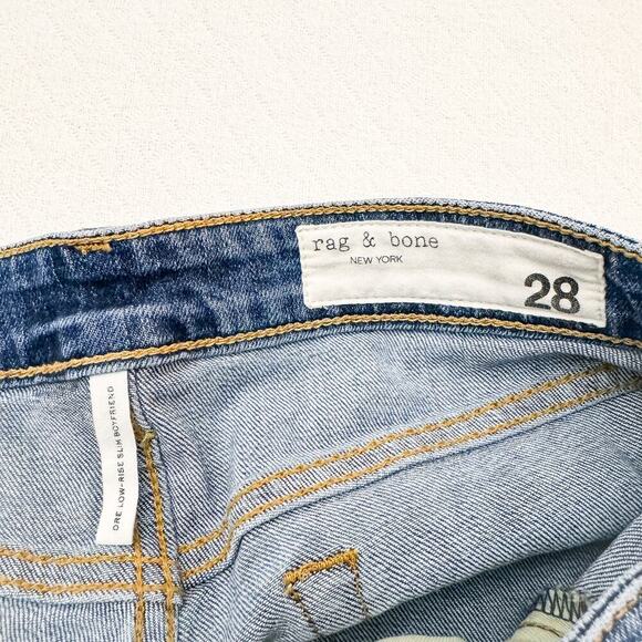 Rag & Bone Dre Low-Rise Slim Boyfriend Denim Jeans Color Juli Size 28 - Picture 6 of 9